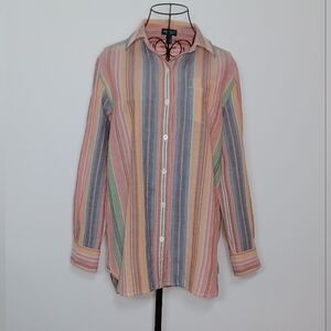Lauren Ralph Lauren Multicolor Striped Cotton Blouse Size PM